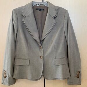 Antonio Melani Women's 14 Brown Long Sleeve 2-Button Blazer Jacket Career‎ Work
